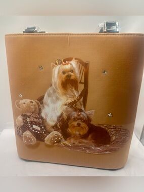 Vintage Yorkshire Terrier Tote Bag/Purse Bling